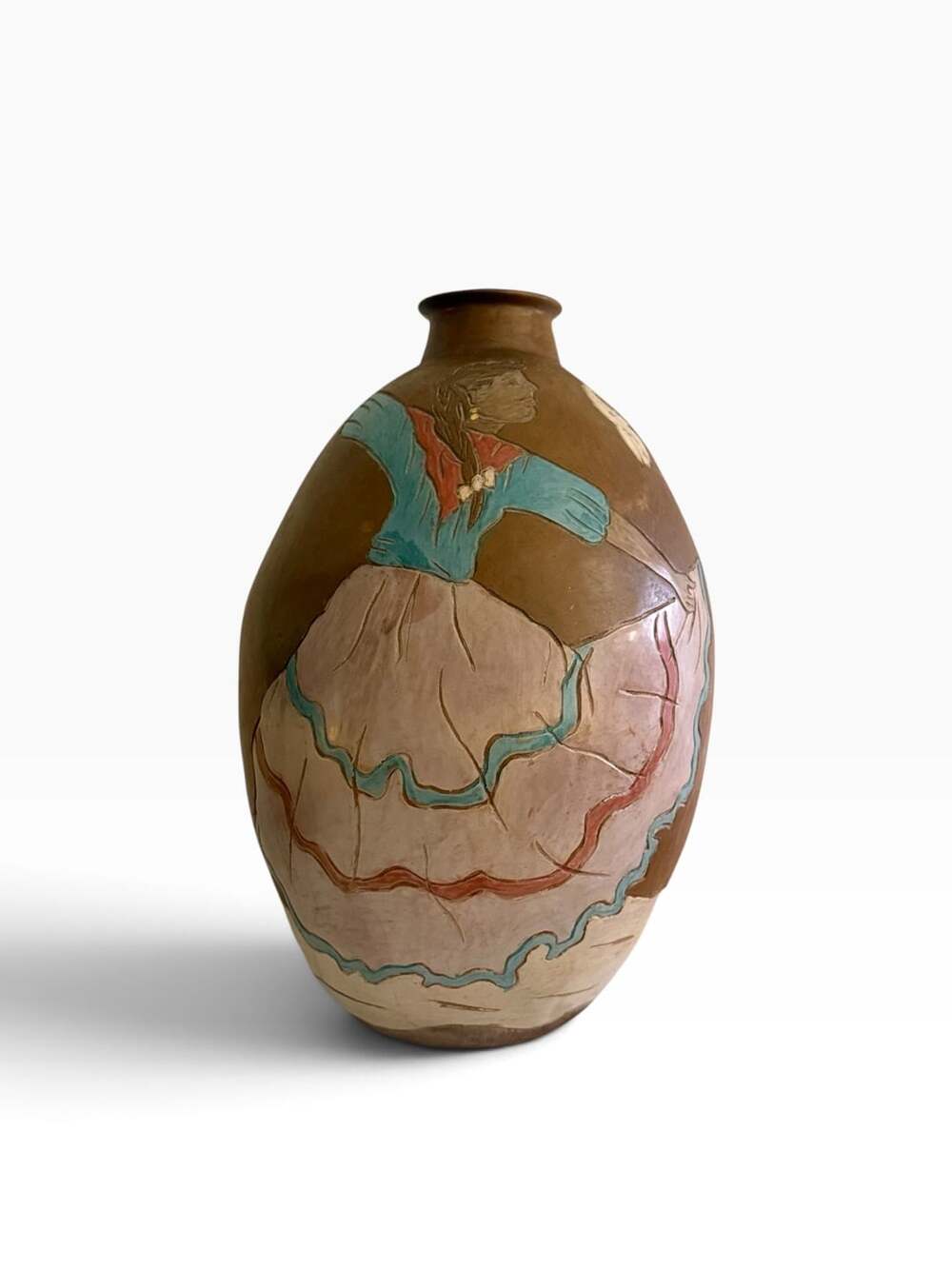 Ceramic Vase by Cesar Alache, Handcrafted, Chulucanas, Peru, 1950 ..., ,500*